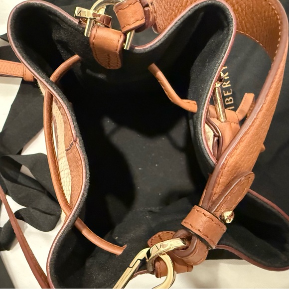 STRATHBERRY Lana Osette Bag Cotton Raffia Leather Tan Brown Shoulder Gold EUC - Picture 11 of 14